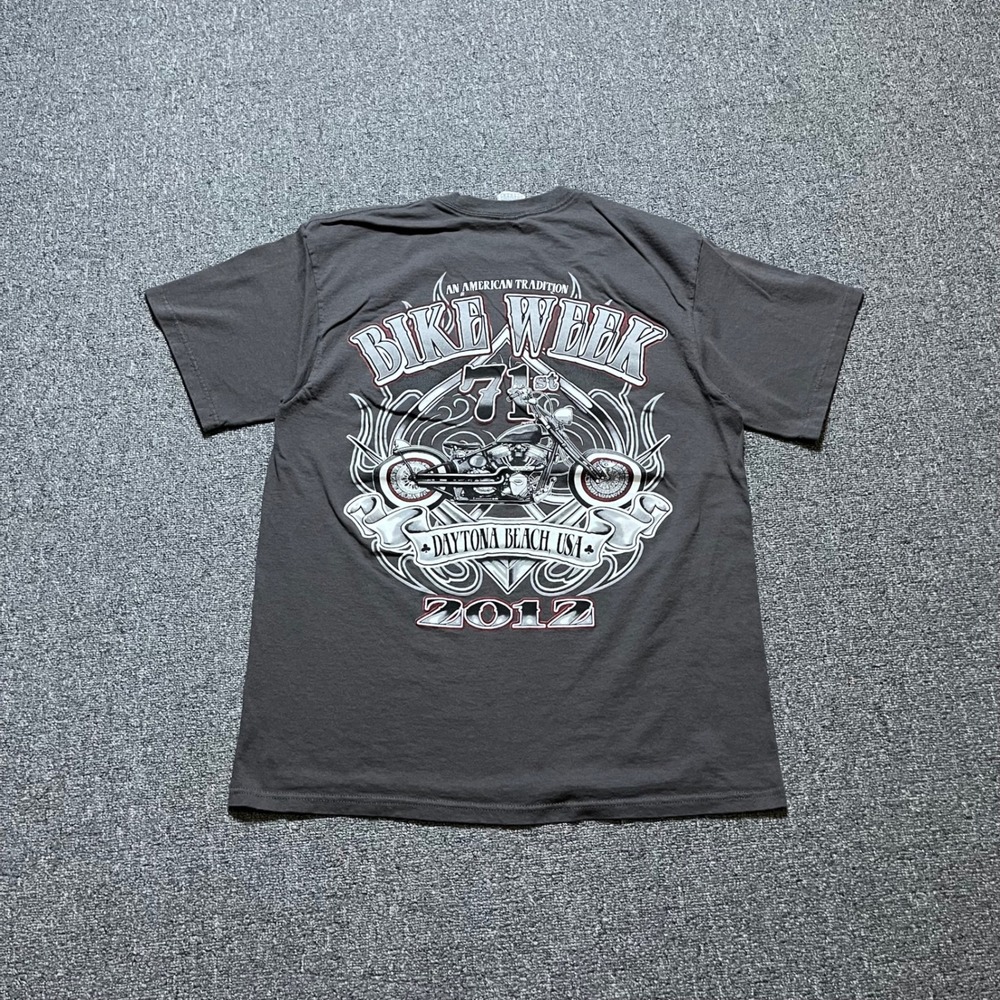 Delta Pro Weight Bike Week 71st Daytona Beach T-Shirt Large Gray Graphic 2012